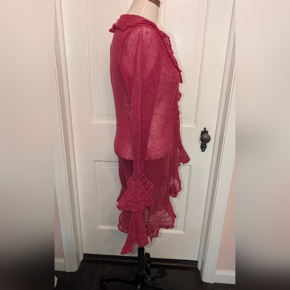 Betsey Johnson Deep Pink Knit Sweater - Picture 2 of 6